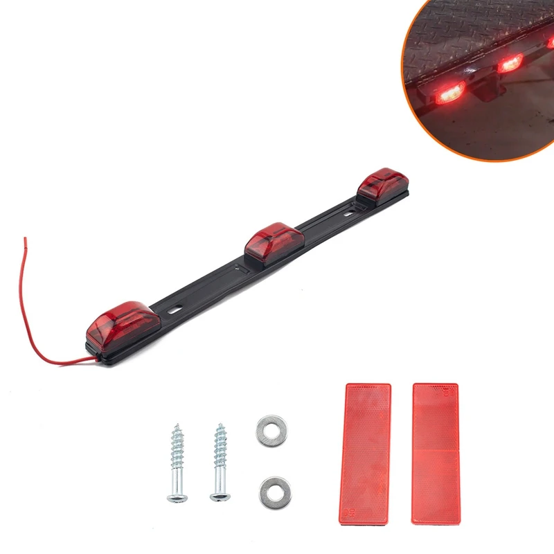 

14.1Inch Red Bright Led ID Bar / 9 Led Marker Light Truck Trailer Bus Clearance Light