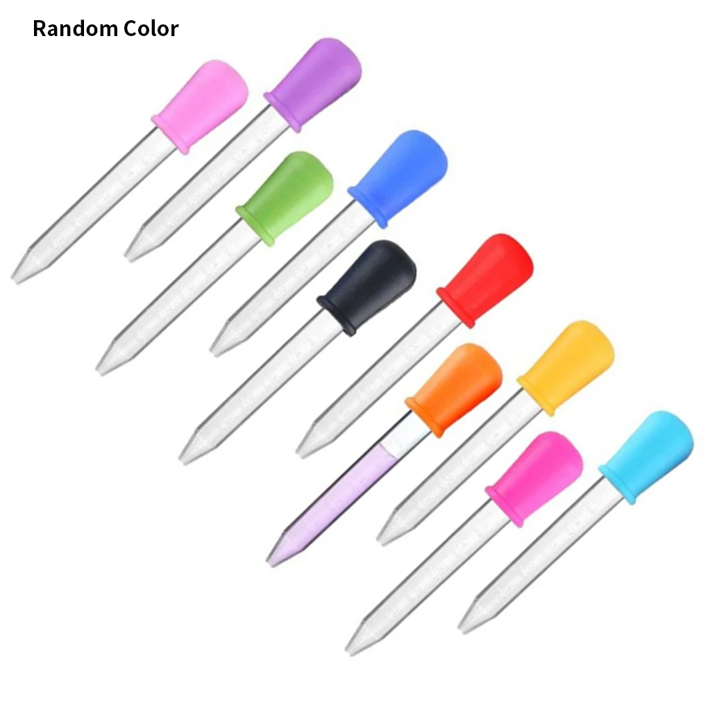 

10/6pcs Small Silicone Plastic Pipette Dropper Feeding Medicine Liquid Eye Ear Pipette Dropper School Lab Experiment Supplies