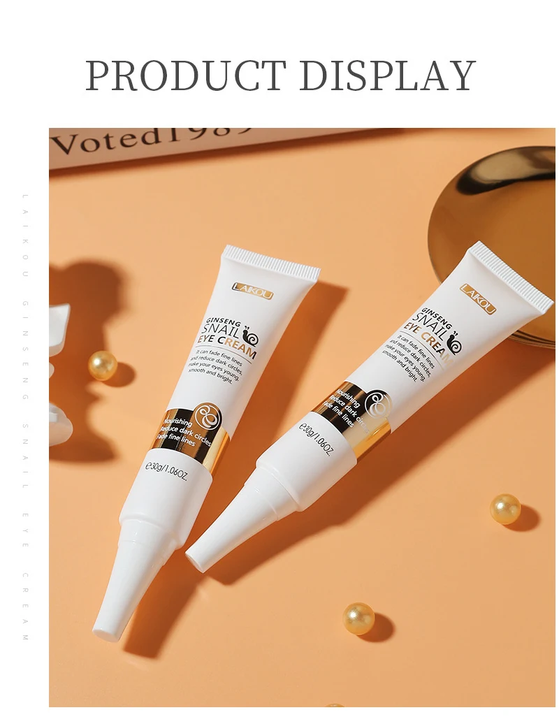 

Red Ginseng Snail Eye Cream Eye Moisturizing Eye Skin Care Fades Fine Lines Fades Dark Circles Eye Wrinkles 30g TSLM1