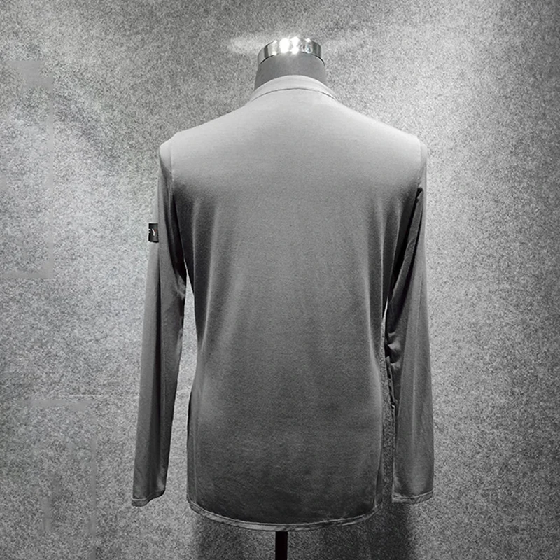 Одежда для латинских танцев Мужская осенняя и зимняя новая танцевальная рубашка