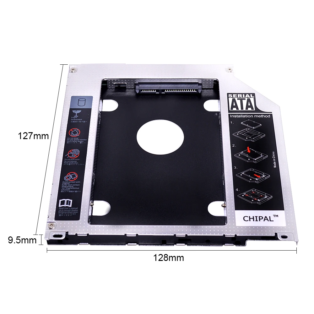 CHIPAL алюминиевый 2 й HDD Caddy 9 5 мм SATA 3 0 SSD корпус для Apple Macbook Pro Air 13 &quot15" 17 &quotSuperDrive