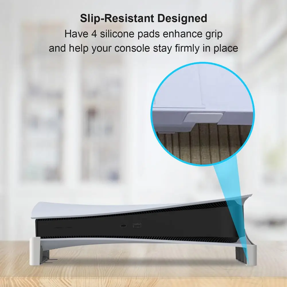 

2pcs For PS5 Console Stable Horizontal Display Stand For SONY Playstation 5 Host Horizontal Holder Cooling Display Bracket