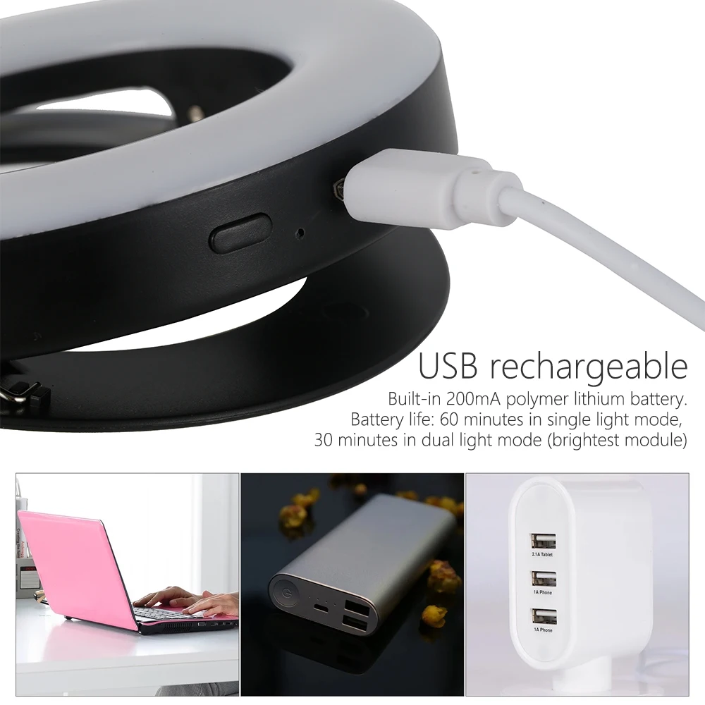 Универсальная селфи лампа мобильный телефон объектив портативное кольцо