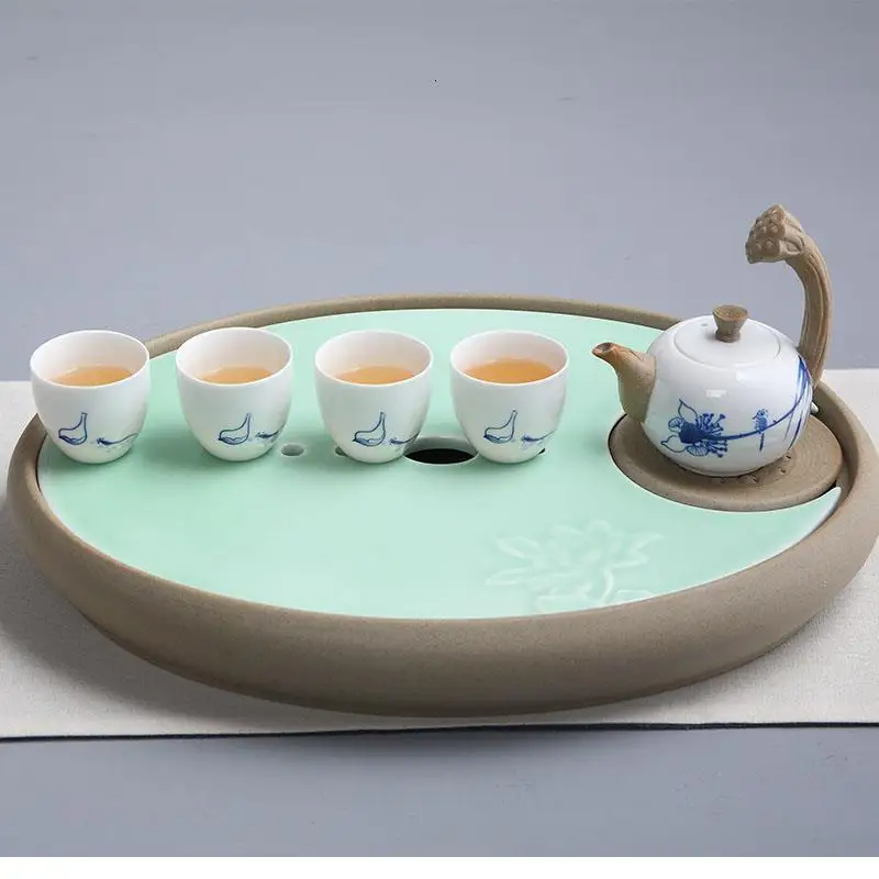 Set Accessories High Dienblad Serviertablett Bandeja Table Teaware Dienbladen Chinese Gongfu Holder Kung Fu Tea Tray | Дом и сад