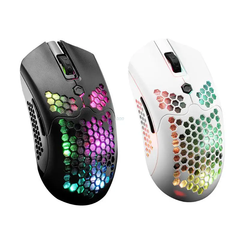

X2 12000DPI Dual Mode Gaming Mouse 7 Keys Hollow Out RGB Light Wireless Mouse
