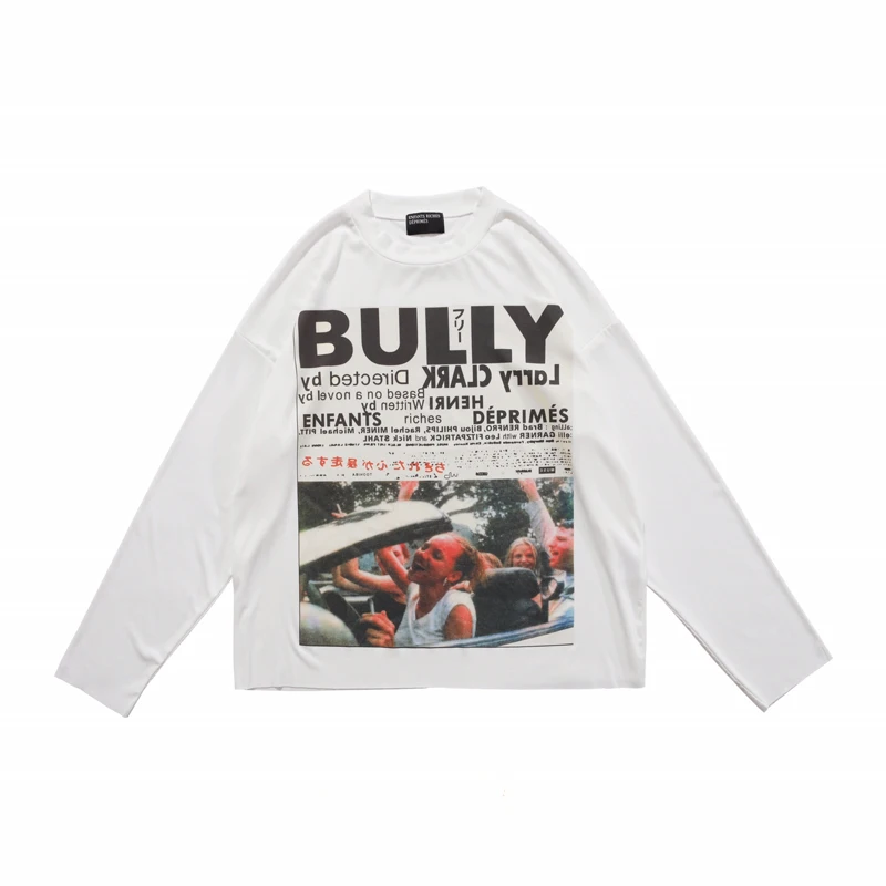 

European fashion brand Enfants Riches Deprimes long sleeve poster printed retro high street T-shirt for men and women