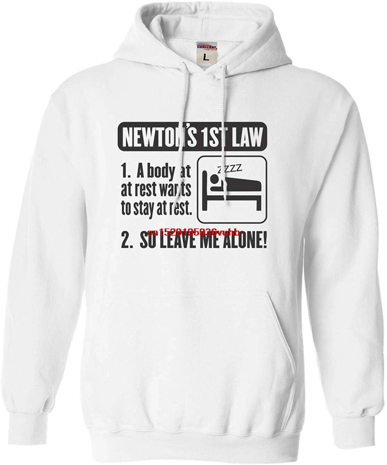 Забавная толстовка с капюшоном для взрослых Newton's First Law |