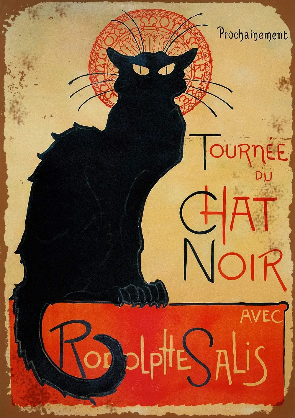 

Losea Tournee Du Chat Noir Metal Retro Vintage Tin Sign Bar Wall Decor Poster 12 X 16 Inches