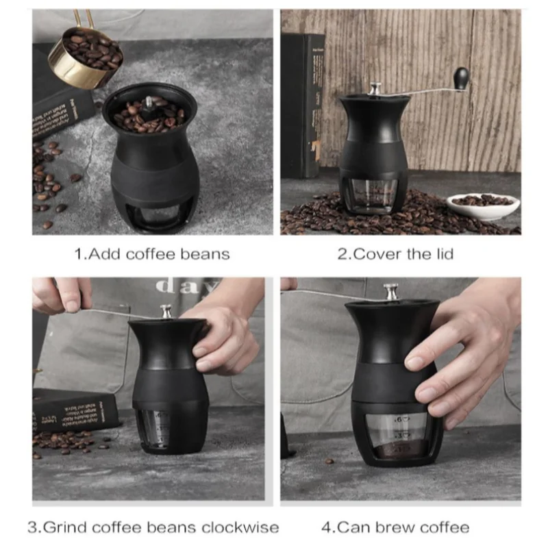 

Portable Manual Coffee Machine Grinder Adjustable Household Crusher Caf Bean Kitchen Tools