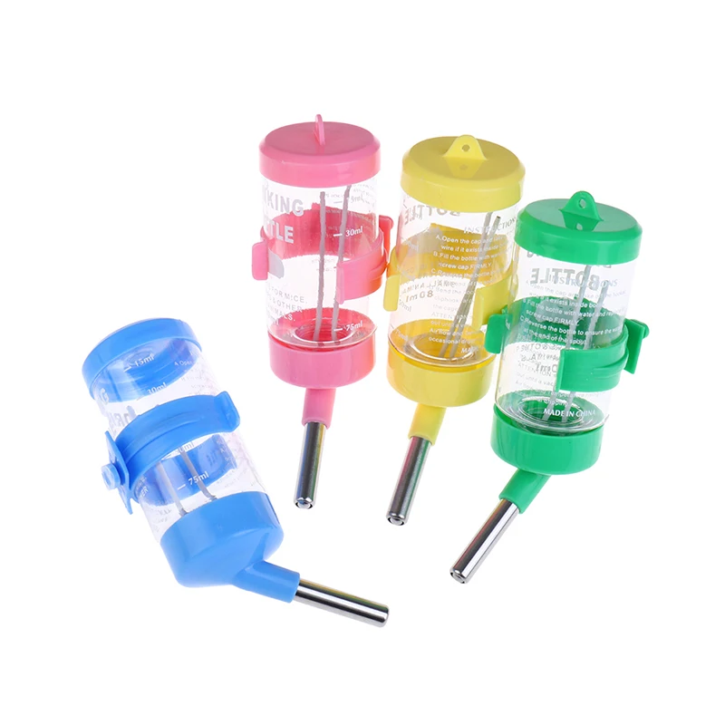 

1PC Plastic Hamster Drinker Water Bottle Dispenser Feeder Hanging Pet Dog Guinea Pig Squirrel Rabbit Drinking Head Pipe Fountain