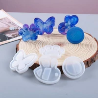 butterfly shaker resin mold silicone diy keychains bee pendant handmade jewelry accessories cute dog paw shaker charms molds