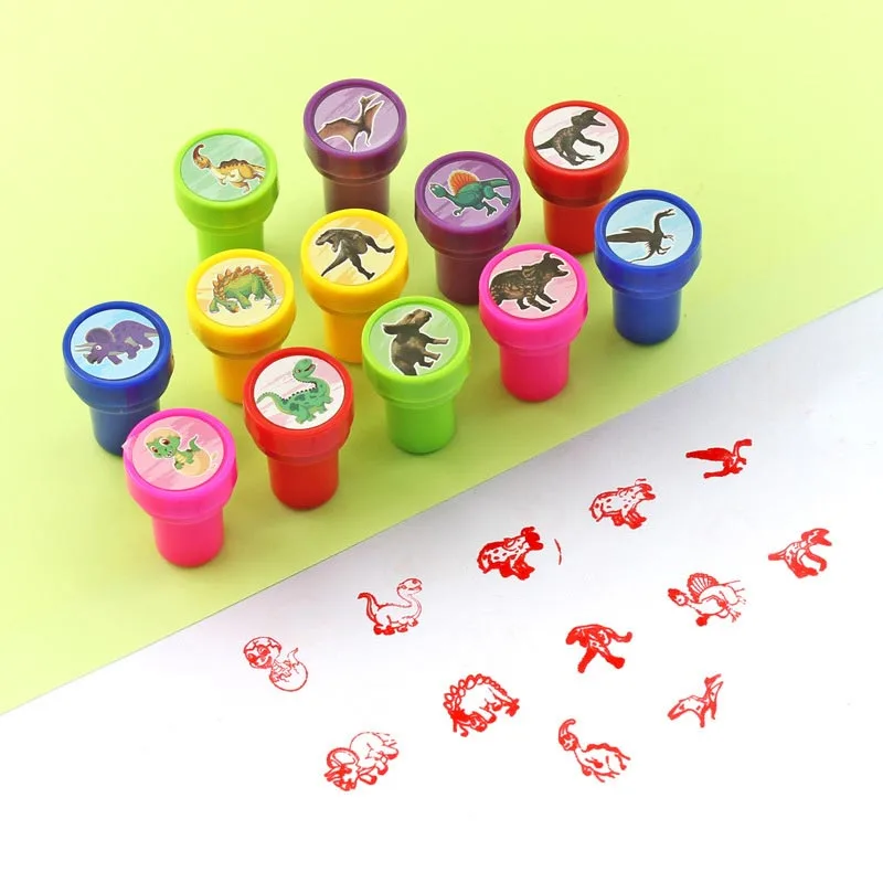 12 шт./компл. Дети партия игрушки марки автомобили динозавр королева дети печать