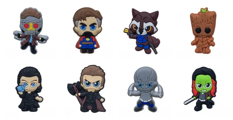 5050-01-08 mix18pcs 18 шт./лот Мститель мультфильм ПВХ магниты на холодильник магнитные наклейки супергерой фигурка холодильника магниты детский подарок - Цвет: 5050-01-08 mix18pcs