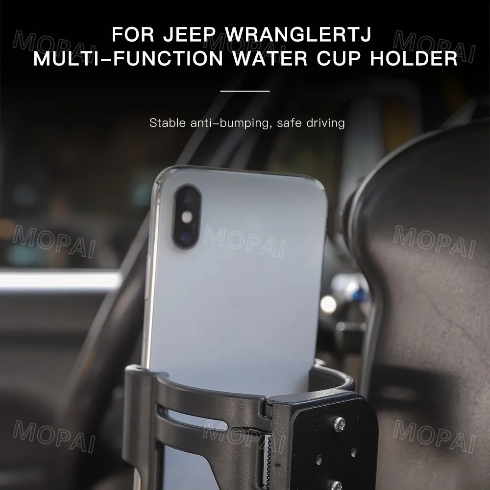 MOPAI Универсальный Автомобильный кронштейн для Wrangler TJ, автомобильный держатель для бутылки, держатель для мобильного телефона для Jeep Wrangler TJ 1997-2006, аксессуары