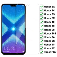 9d protective glass on for huawei honor 8x 8a 8c 8s 9a 9c 9s 9x tempered screen protector honor 10i 20i 20s play glass film case