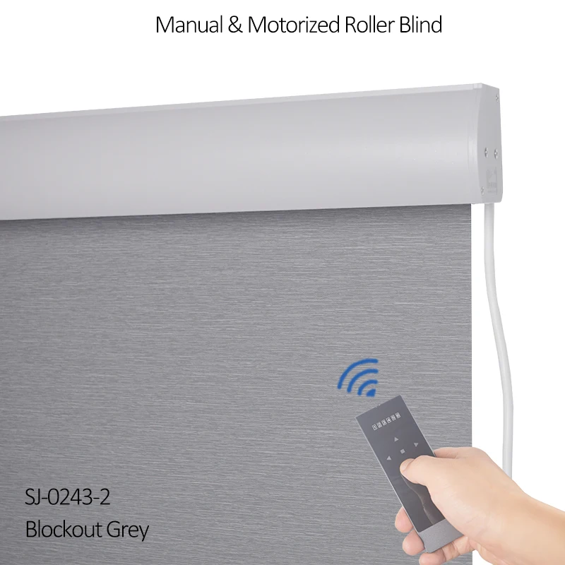 

Motorized Roller Blinds Shades for Windows Blockout Shutters Battery Rechargeable Alexa and Google Home Compatible Custom Size
