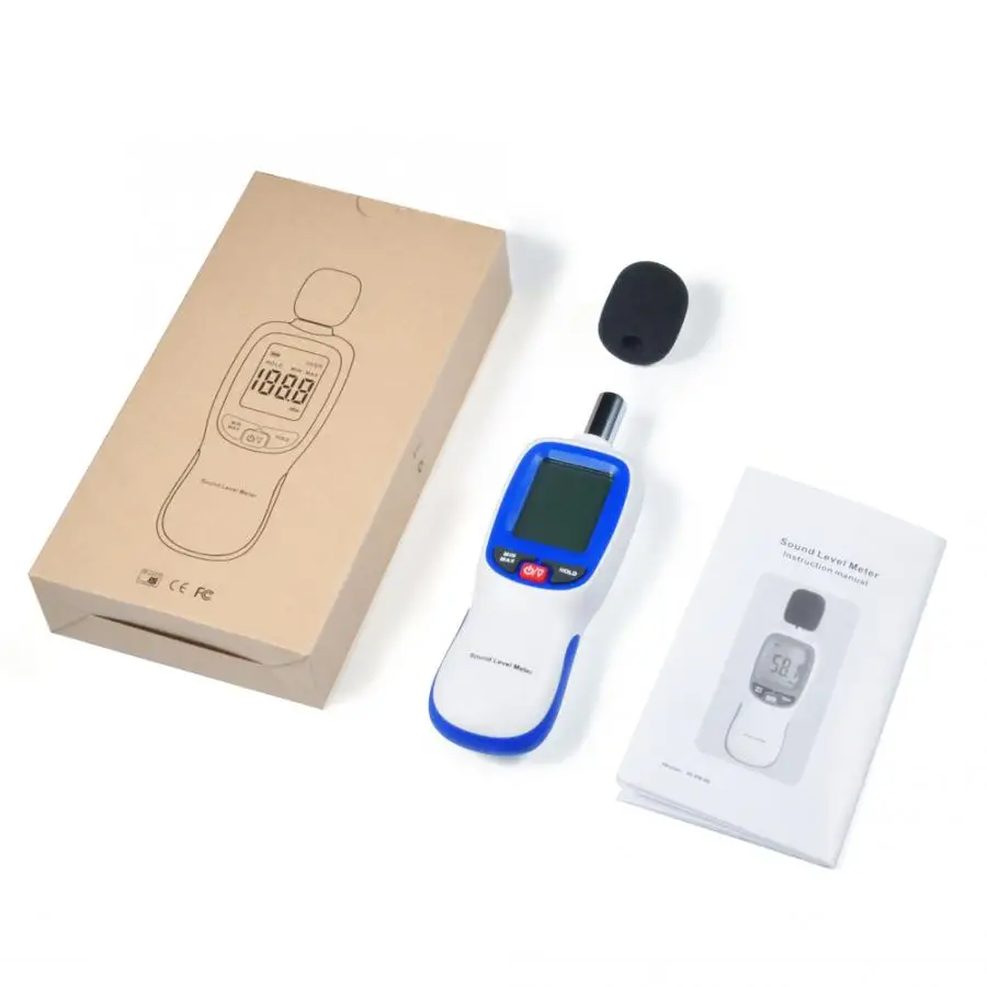 

Portable Digital Decibel Meter Data Storage Function LCD Screen Fast Responding Records the Minimum or Maximum Sound Decibels