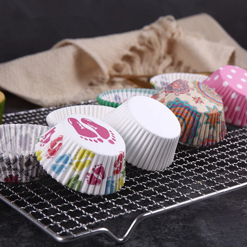 100 шт Красочные Бумага торт форма для порционного кекса выпечки кексов коробка