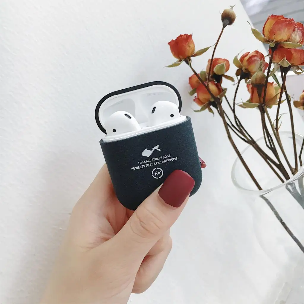 12 Чехол для наушников с милыми мультяшками чехол для Apple AirPods 1 2 чехла Air Pods матовая кожа матовый Жесткий ПК аниме пикачуэ протектор Аксессуары - Цвет: 12