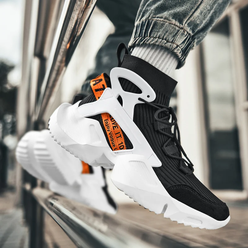 

Mens Sneakers Outdoor Casual Running Shoes Men Fashion Chunky Shoes Breathable Mesh Men Casual Sports Shoes High-top Socks Shoes