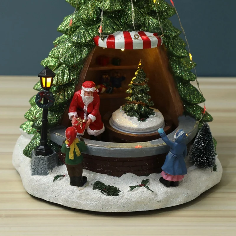 Рождественский домашний декор светящиеся рождественские домики Деревенское