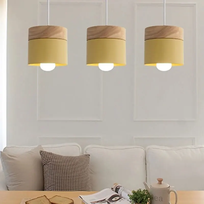 Nordic simplicity LED E27 подвесной светильник современный в виде макарона улучшение дома