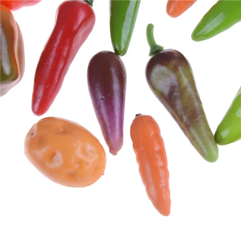 

10pcs/set Many Kinds Of Vegetables Miniature Dollhouse Mini Decor Handmade Supply Home Decoration Child Pretend Toys