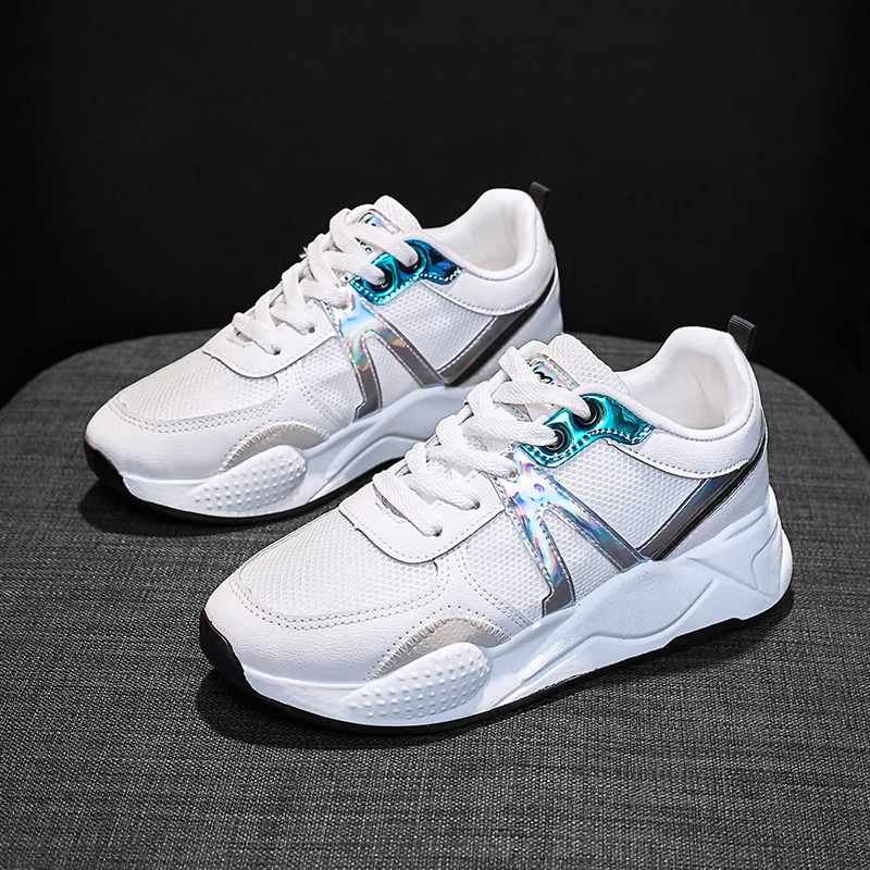 

2019 White Platform Sneaker Winter Femme Thick Bottom Footwear Woman Casual Platform Shoes Women's Vulcanize Shoes
