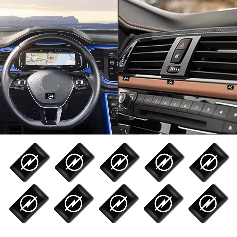10 шт. маленькие декоративные автомобильные знаки на руль Opel Astra H G J Insignia Mokka Zafira Corsa