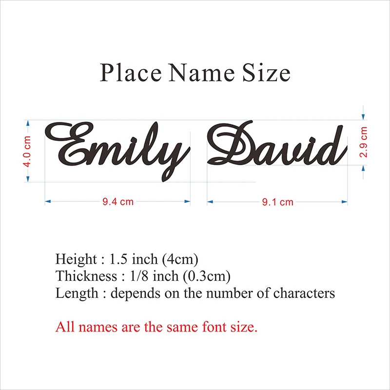 Персонализированная лазерная резка имени и гостя Серебряное/Золотое зеркало