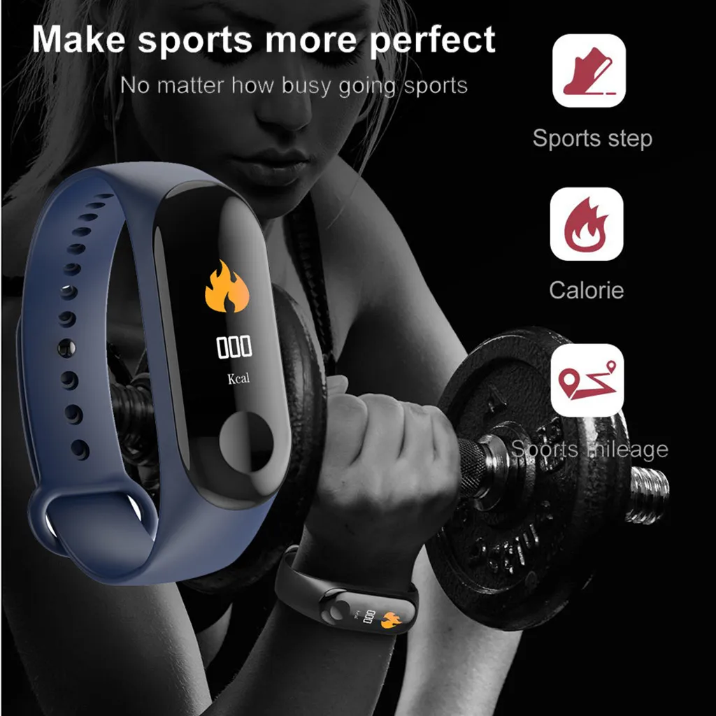 M3 Smart Bands For Apple Huawei Honor Xiaomi Xiao Mi Wristband Compatible Android iOS Bracelet 2 3 Sport Wearable Watch | Электроника