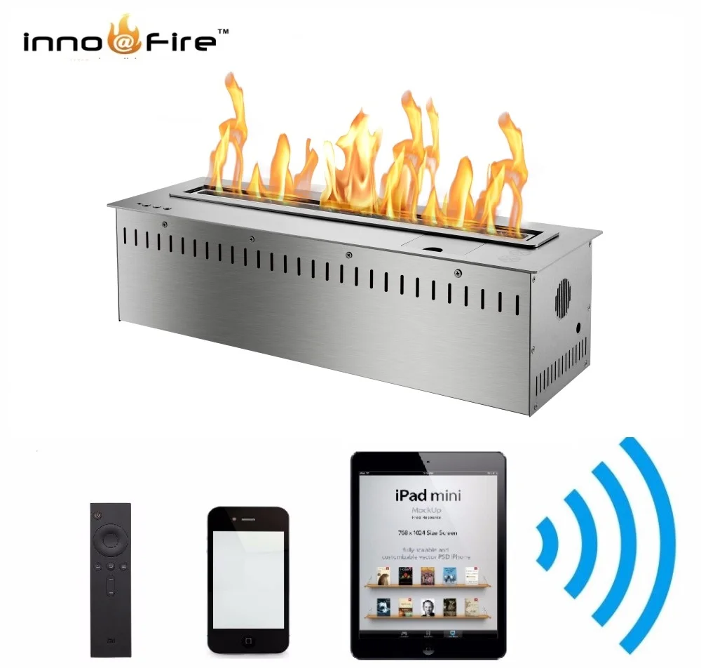 

hot sale 24 inches Luxury automatic control bio ethanol fireplace