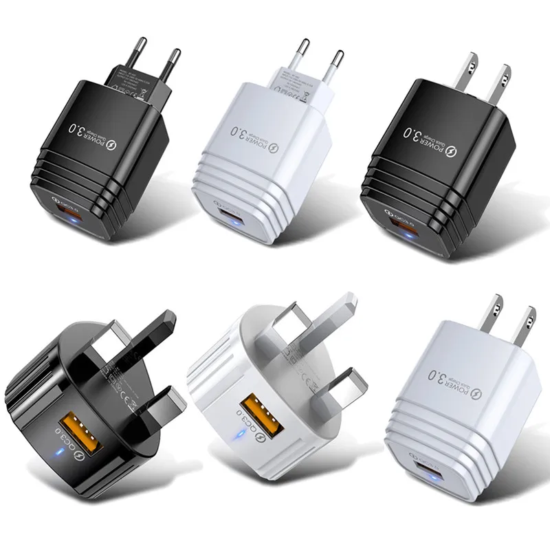 Bakeey Quick Charge QC3.0 универсальное портативное зарядное устройство USB для быстрой зарядки для путешествий штепсельная вилка EU US UK для samsung Xiaomi 9T Redmi
