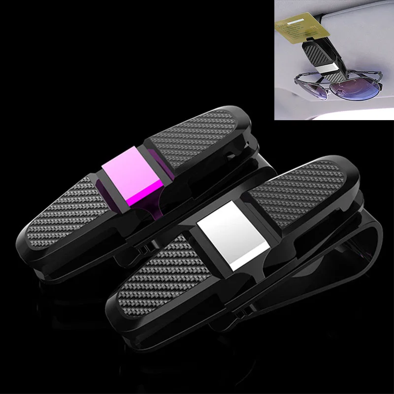 

Пластиковые Двухсторонние зажимы для очков с солнцезащитным козырьком, держатель для карт и билетов, портативный зажим для солнцезащитных ...