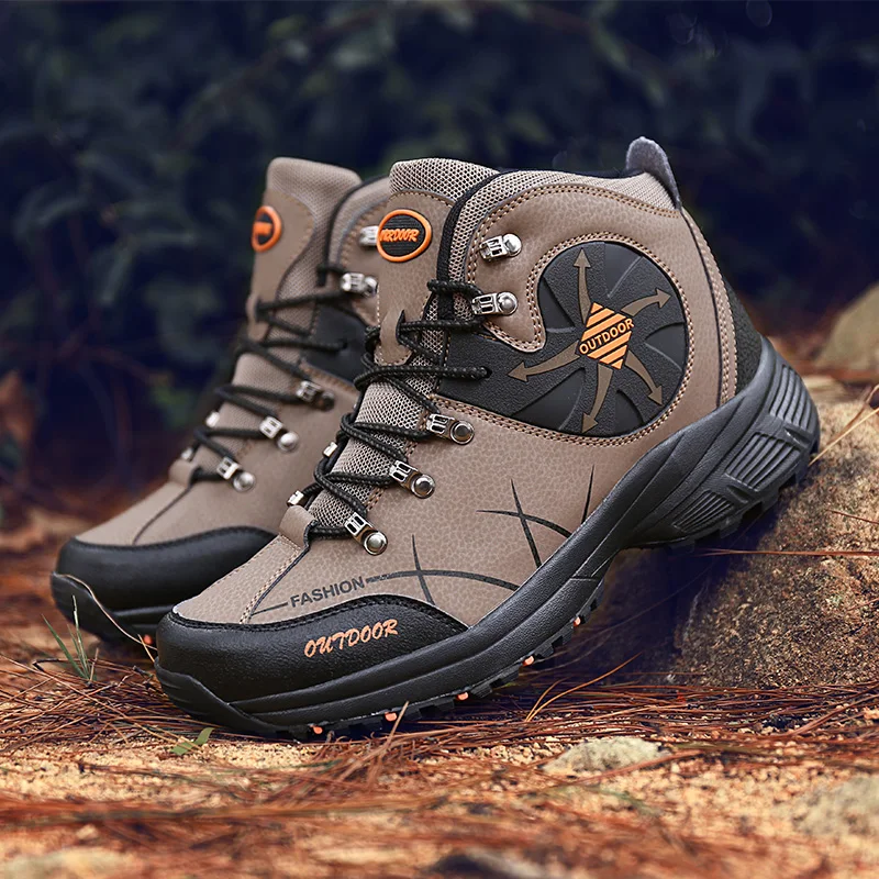 

Men's winter large size hiking boots warm security non-slip outdoor martin boots men military tactical cowboy combat boots men