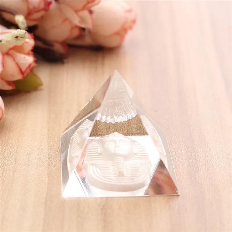 Lucky Energy Healing маленький фэн-шуй египетская Форма Прозрачный Кристалл пирамида-украшение Исцеление чакры в рейки амулет домашний декор