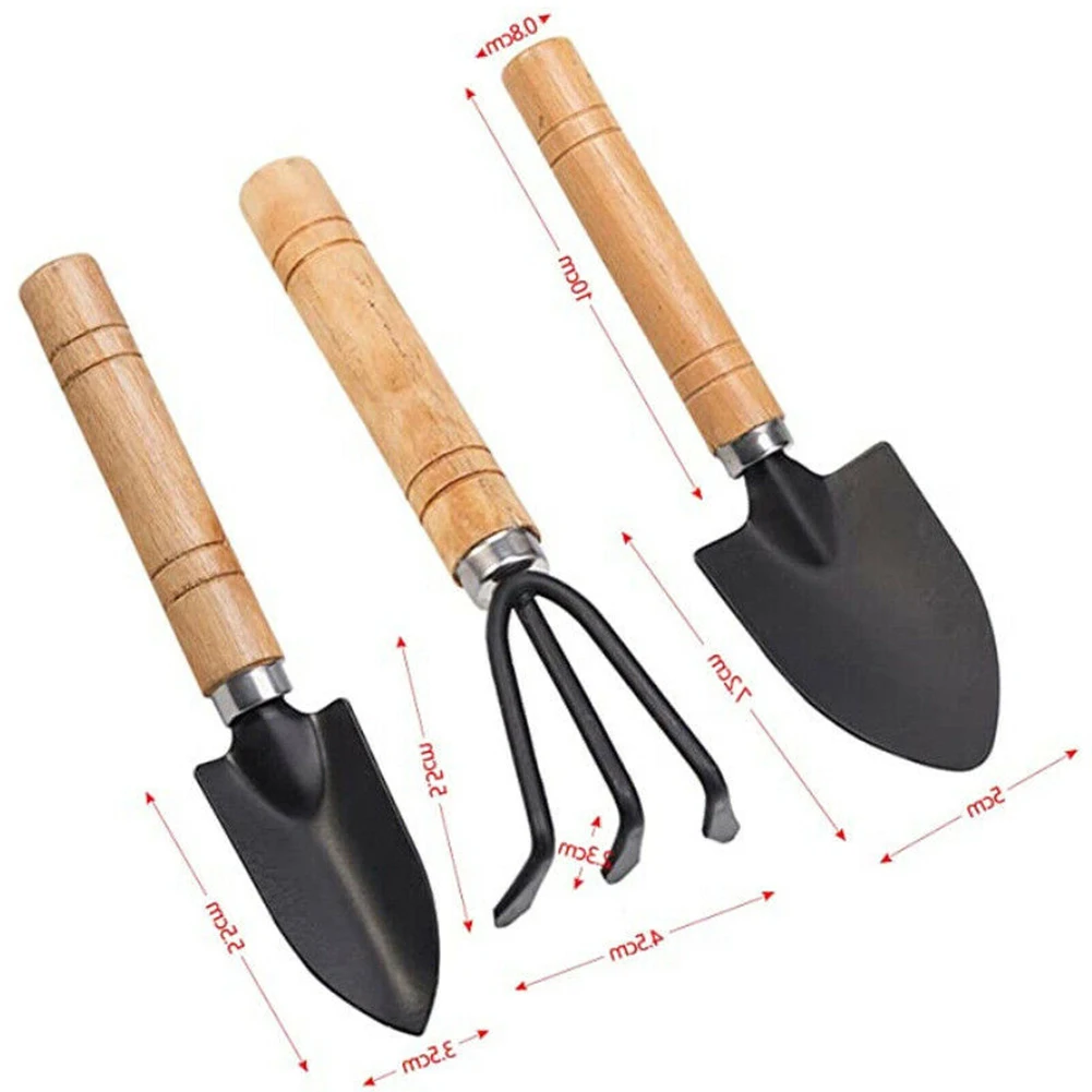 

10pcs Mini Shovel Rake Set Wooden Handle Metal Head Shovel for Flowers Potted Plants Garden Tool Seed Disseminators