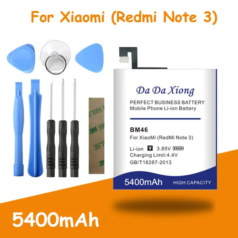 Новый модернизированный Безопасный и прочный аккумулятор BM46 на 5400 мАч для Xiaomi Redmi