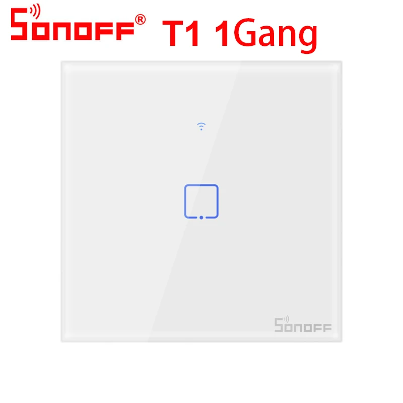 Sonoff T1/T0 сенсорный Wi-Fi настенный ЕС переключатель беспроводной дистанционный светильник реле приложение управление Wifi умный переключатель работа с Google Home Alexa - Комплект: sonoff T1 EU 1AGNG