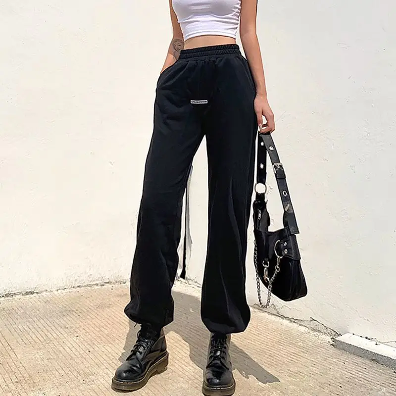 

Треники для женщин; Сезон весна-осень; Новинка; Женская Штаны Модная Джинсовая куртка с вышивкой свободные штаны с высокой посадкой Узкие по...