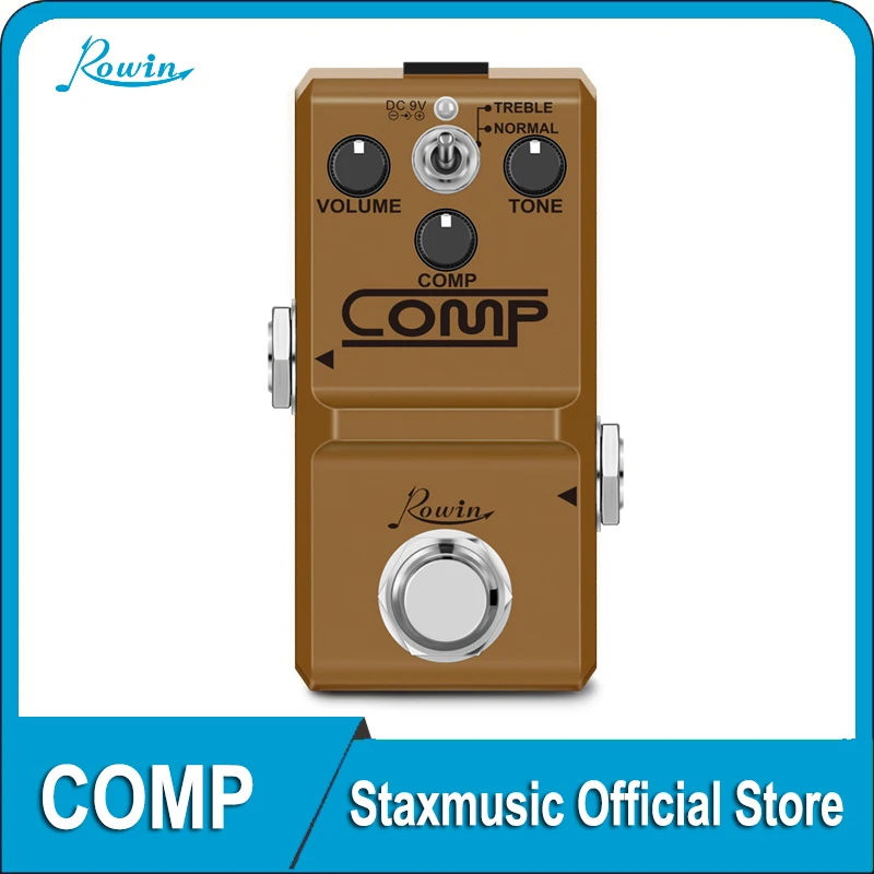 rowin ln 333 gitarre comp pedal mini analog kompresse wirkung pedale für elektrische gitarrist klassische optische komprimieren sound 2 mod free