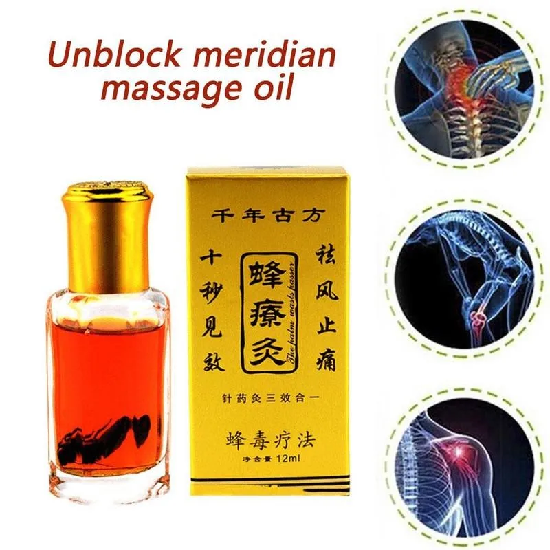 100% экстракт пчелиного яда эфирное масло шеи спины облегчение боли расслабляющий