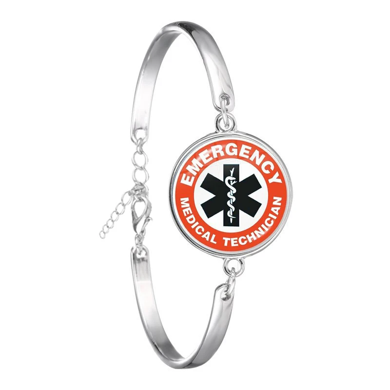 Аварийный санитара фельдшер Символ брелок с логотипом браслет со стеклянным