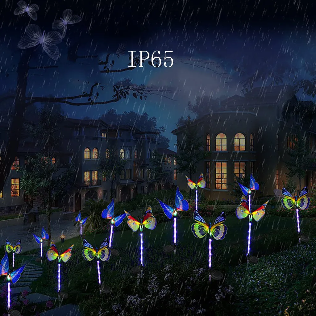 3 шт. бабочка солнечной энергии светодиодный светильник Открытый сад лужайка