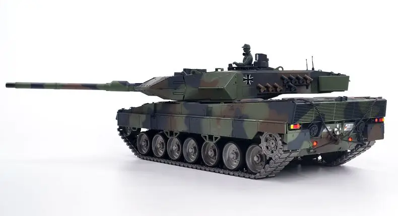 2,4 ГГц 1/16 пропорциональный Радиоуправляемый немецкий Леопард 2A6 Радиоуправляемый Танк Ultimate Edition дымовые и звуковые металлические шестерни и треки