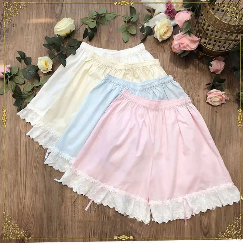 

Japanese Lolita Shorts Cute Lace Underwear Women Girls Plus Size Lingerie Safety Short Pants Home Wear Hotpants Shorts Panties