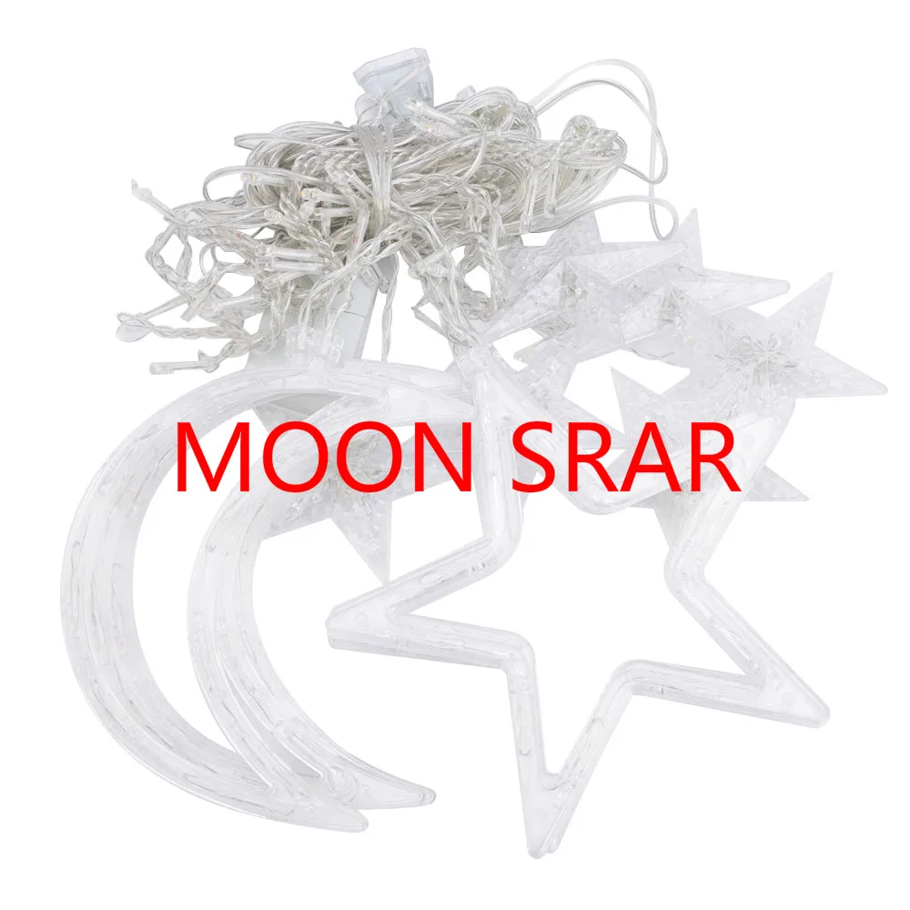 Светодиодная гирлянсветильник с Луной и звездами 110 В переменного тока 220