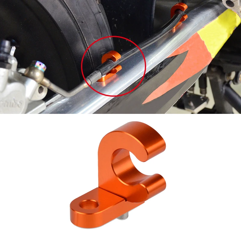 

For KTM EXC SX 125 200 250 1998-2004 XC 200 250 300 450 2006-2007 SXS 125 250 2000-2006 Rear Brake Line Hose Cable Clamp Holder