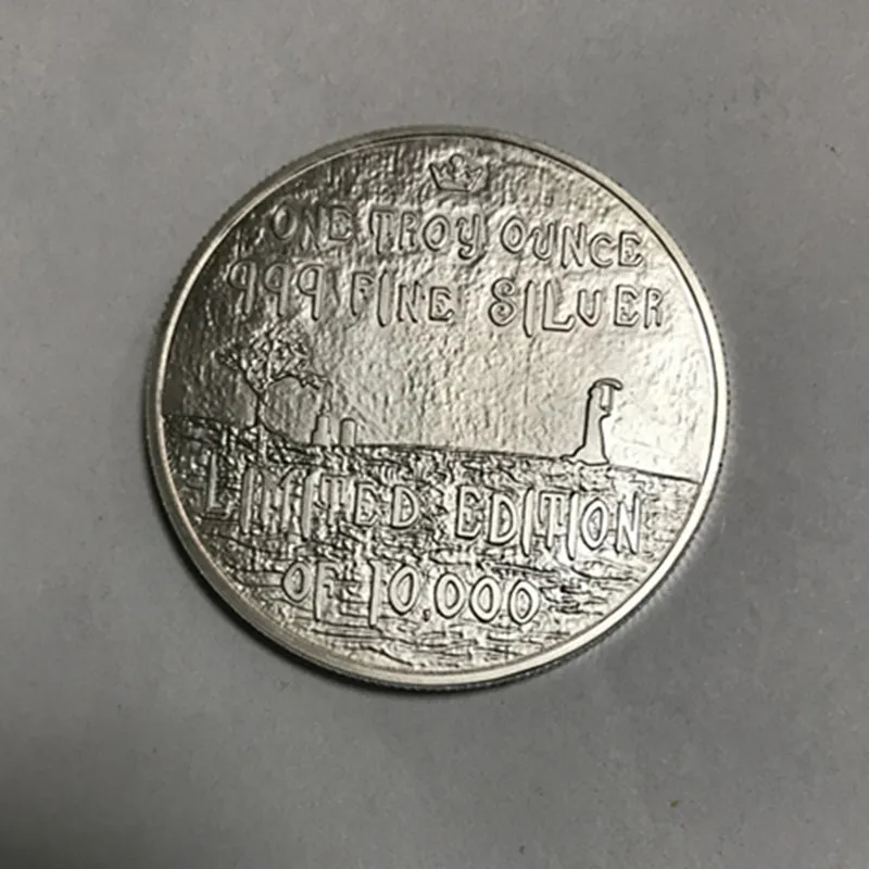 100 шт призрака крик убийца монеты посеребренные злые духи Монстр значок 40 мм