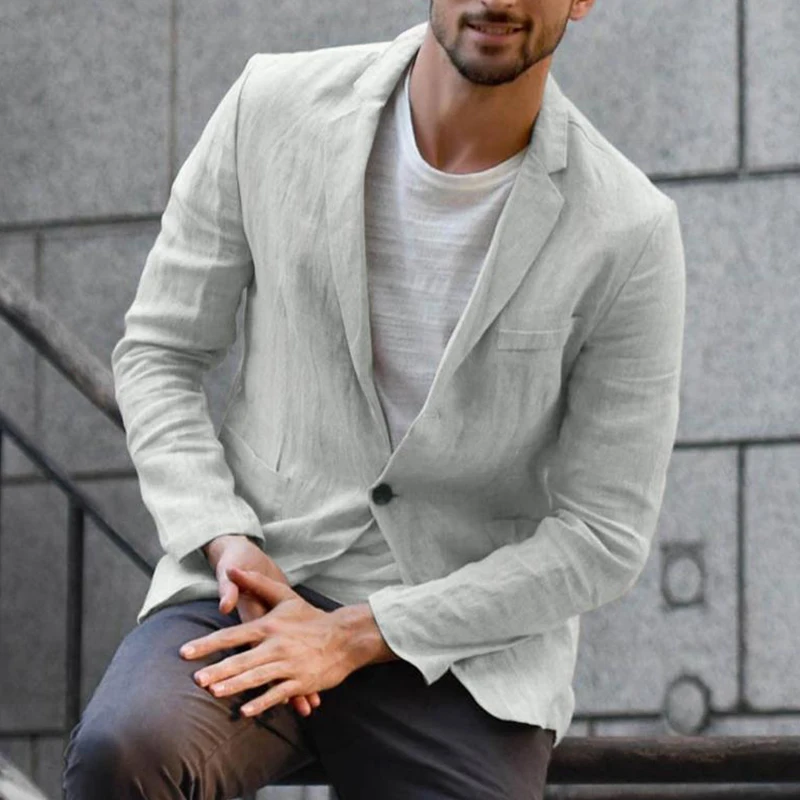 

Autumn Vintage Pocket Buttons Mens Solid Jackets Casual Turn-down Collar Blazer Coats Men 2021 Winter Fashion Slim Fit Outerwear